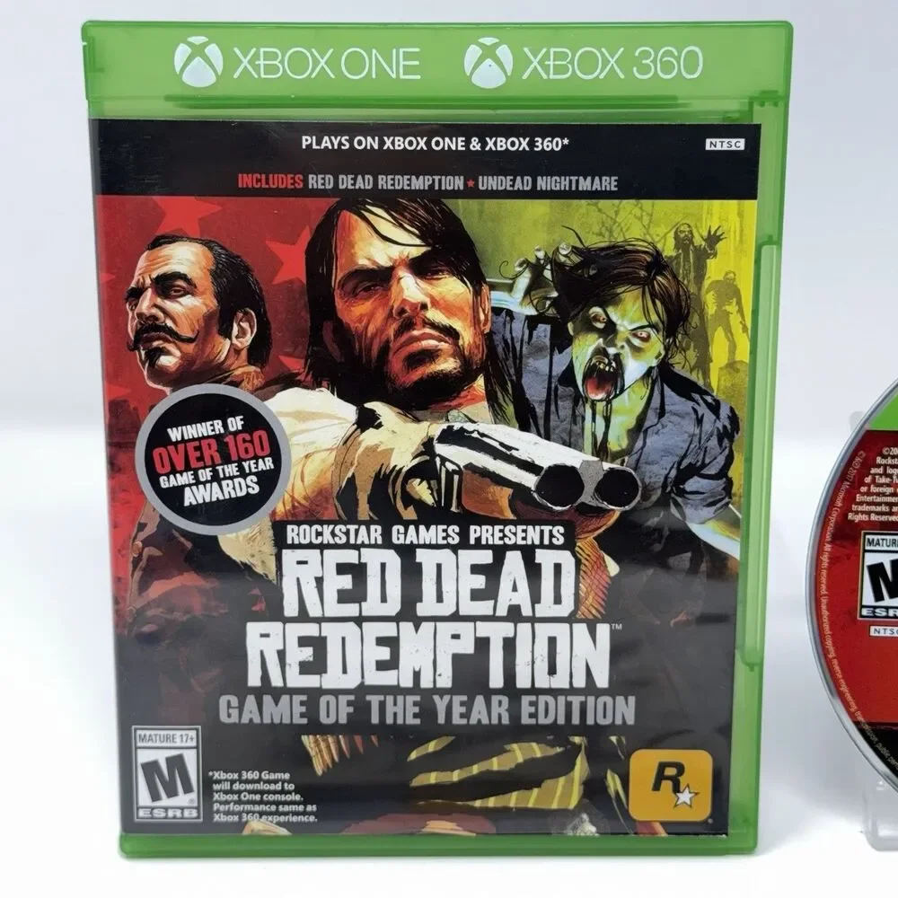 Red Dead Redemption GOTY Microsoft Xbox 360 Xbox One CIB Map Refurbished Tested